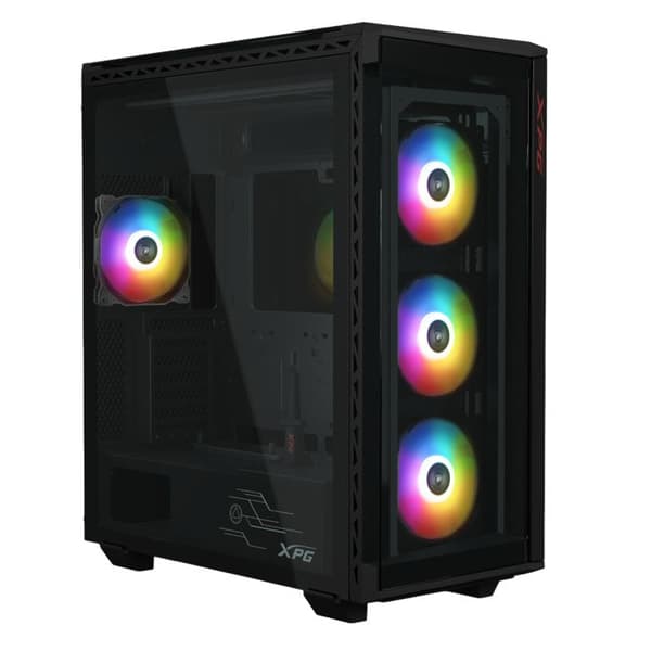 Spelskåp - XPG - BATTLECRUISER II - E-ATX - 4 ARGB-fläktar - Svart härdat glas Svart