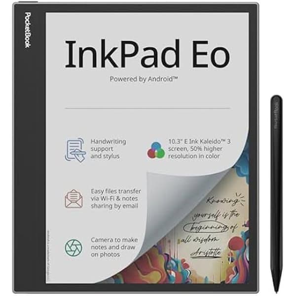 POCKETBOOK InkPad EO 10.3 E-Ink Kaleido 3 64GB WI-FI Grå e-läsare Svart, Grå