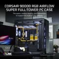 Miniatyrbild 2 av 2: CORSAIR 9000D RGB Airflow Super-Tower PC-fodral – Stor interiör – InfiniRail™ fläktstödssystem – Nej