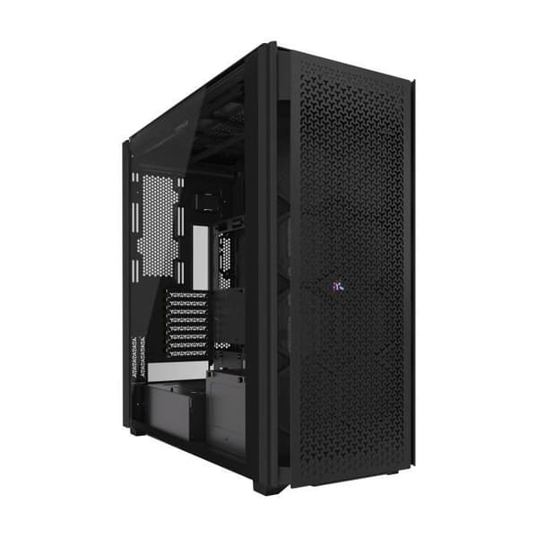 CORSAIR 9000D RGB Airflow Super-Tower PC-fodral – Stor interiör – InfiniRail™ fläktstödssystem – Nej Svart