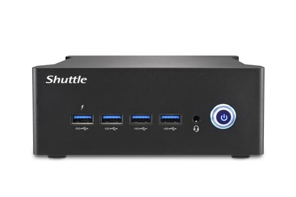 Shuttle Nano PC NT10H5, 1L størrelse PC, Mini-PC, Intel SoC, DDR5-SDRAM, PCI Express, 120 W Sort