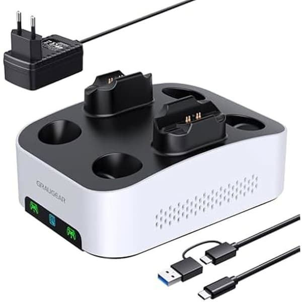 Hårddisklåda - GRAUGEAR - G-3506-CG - 3,5 tum - Svart - Laddningsstation Svart, Vit