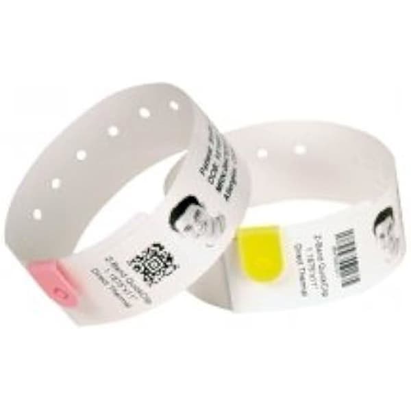 Armband i syntetiskt - ZEBRA - 10031289K - 25.4x201.6mm - Rulle med 263 etiketter - Hjärta på 25.4mm