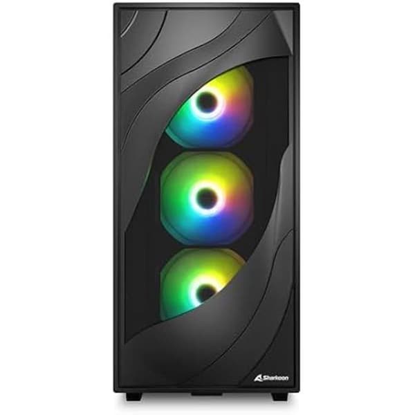 PC Chassi - SHARKOON - Rebel C80G RGB - Härdat glas - PWM-fläktar - USB-C