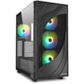 Miniatyrbild 1 av 2: PC Chassi - SHARKOON - Rebel C80G RGB - Härdat glas - PWM-fläktar - USB-C