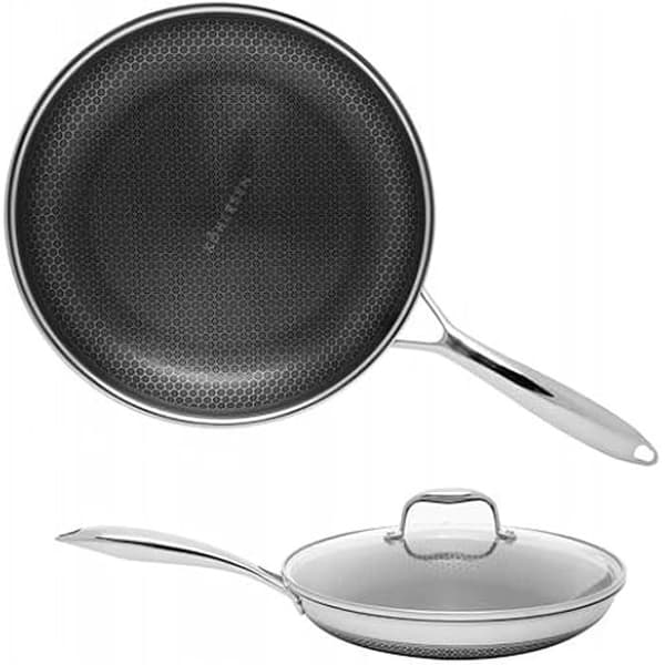Stekpanna - KOHERSEN - Svart kub - 28 cm - Lock - Kök - Svart