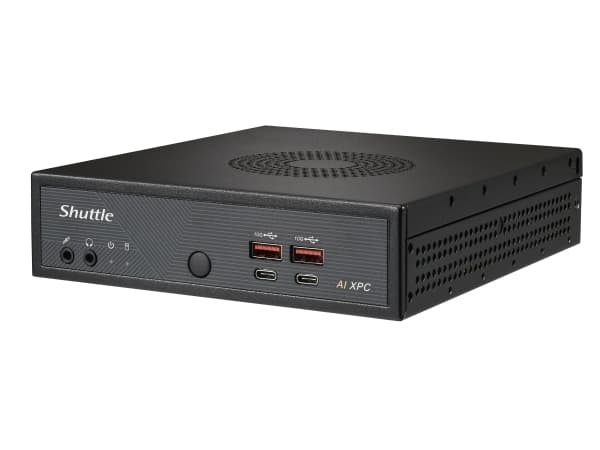 Shuttle Slim AI PC DN11H7, 1,35L størrelse PC, Mini-PC, Intel SoC, DDR5-SDRAM, PCI Express, 120 W