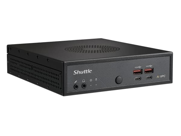 Shuttle Slim AI PC DN11H7, 1,35L størrelse PC, Mini-PC, Intel SoC, DDR5-SDRAM, PCI Express, 120 W