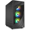 Miniatyrbild 1 av 2: PC-kapsling - SHARKOON - Rebel C80M RGB - PWM-fläktar 120 mm - Grafikkortsstöd - USB-C