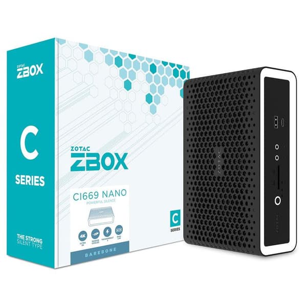 ZOTAC ZBOX CI669 nano Svart, Vit