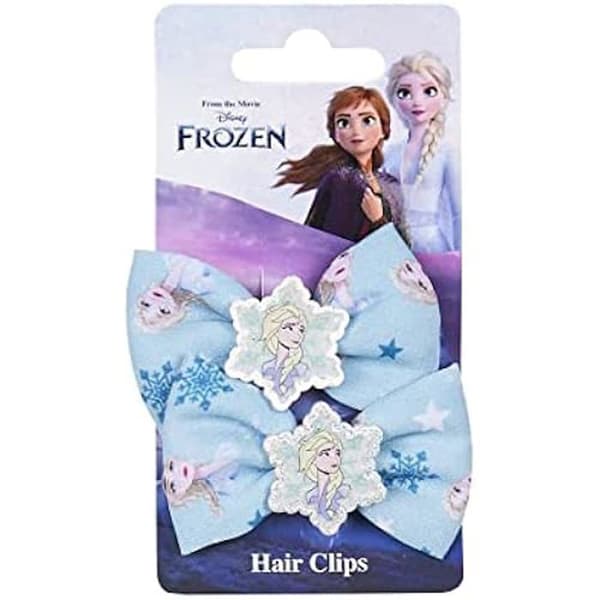 Frosna hårnålar - CERDA - Blå rosett - Polyester - Elsa Face