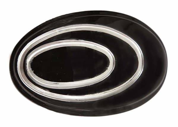Clip - hårspänne - älskling - elastisk husvagn - 31919 - Silver oval automatisk handspänne