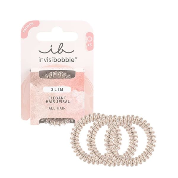 Invisibobble Slim Elastisk Bronsmetall för fint hår