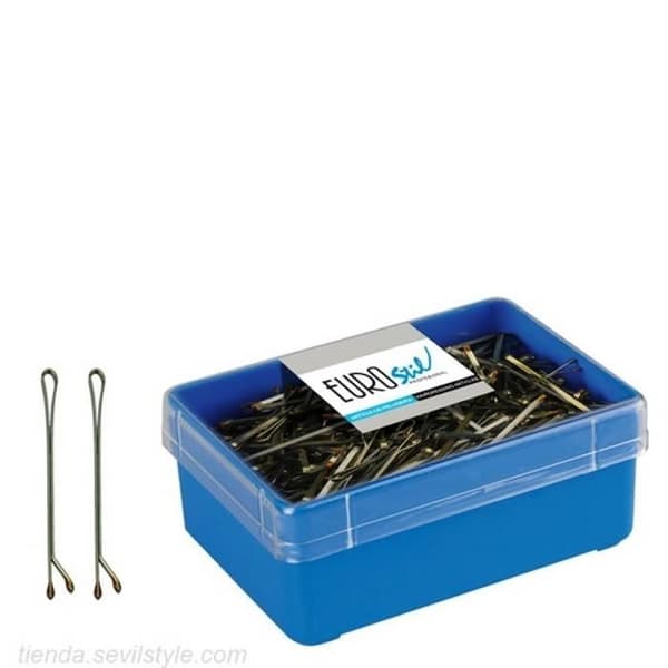 Hårprodukter Set - EUROSTIL - Eurostil - 01604 - Box med 300 brons ballongklämmor 50 mm