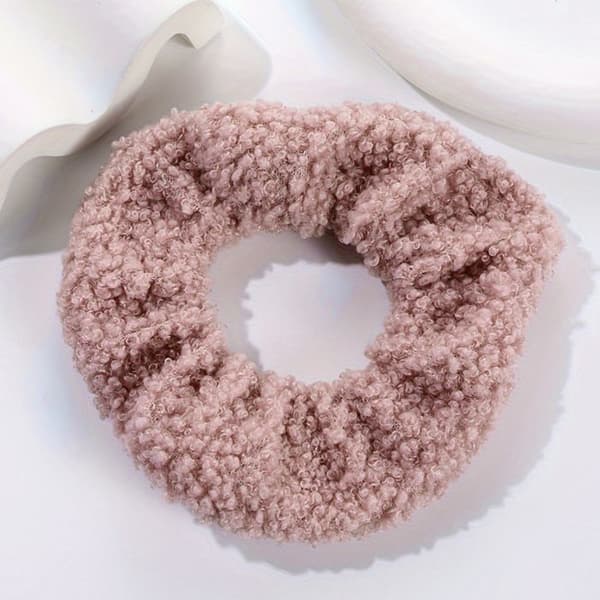 Chouchou Laineux för Hår i Mjuk Cosy Chic Chenille Rosa Rosa