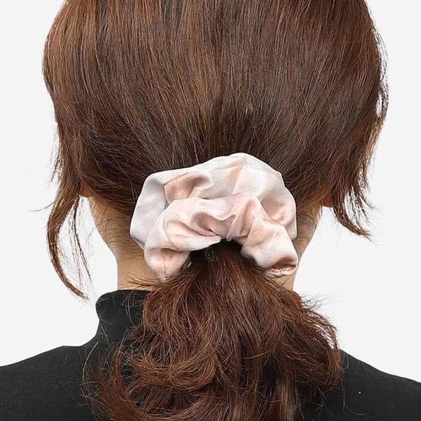 Chouchou Maxi för Hår i Vattenfärgsstoff Mjuk Ästetisk Rosa Rose