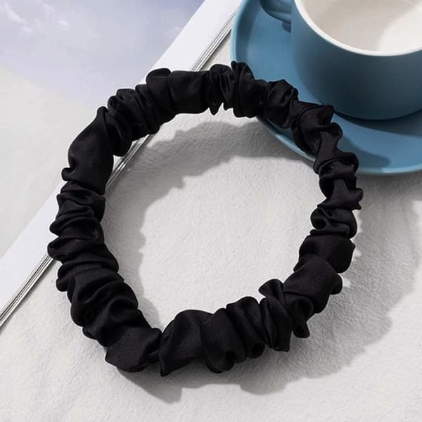 Chouchou Klassisk för Hår i Slinky Svart Minimalistisk Svart