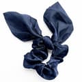Miniatyrbild 2 av 3: Chouchou Foulard Kort för Hår i Satin Elegant Blå Marin