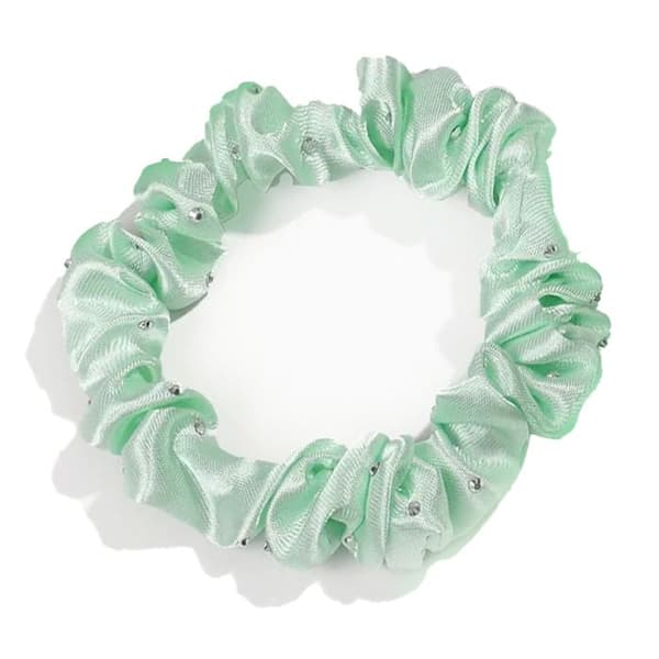 Chouchou Klassisk för Satinklädda, Plisserad Diamant Chic Grön Grön