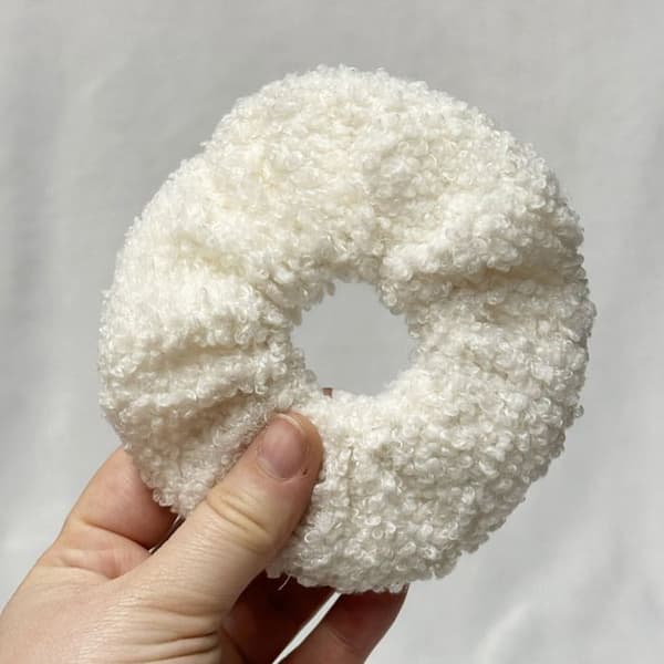 Chouchou Luddig för Mjuk Cosy Chic Chenillehår Vit Vit