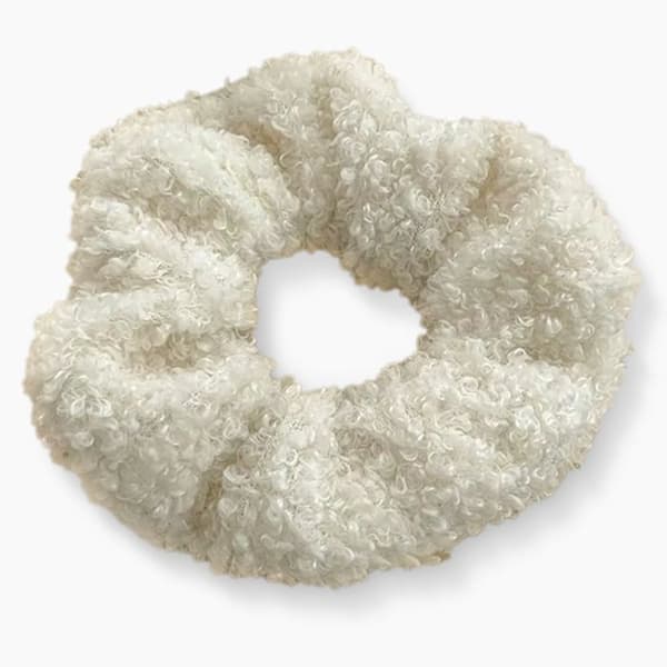 Chouchou Luddig för Mjuk Cosy Chic Chenillehår Vit Vit
