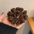 Miniatyrbild 2 av 3: Chouchou Klassisk för Hår i Mjuk Boucle Sammet Brun Brun