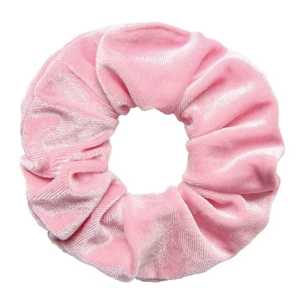 Chouchou Maxi för Hår i Enfärgad Sammet Lätt Rosa