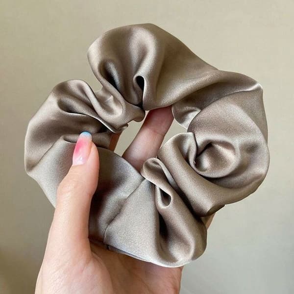 Chouchou Klassisk för Hår i Enfärgad Minimalistisk Kaki