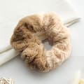 Miniatyrbild 2 av 3: Chouchou Pelucheux för Hår i Minky Fluffy Duo Cosy Brun Beige