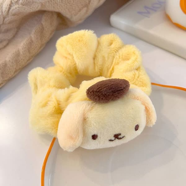 Chouchou Klassisk för Hår i Plysch Pompompurin Kawaii Gul Gul