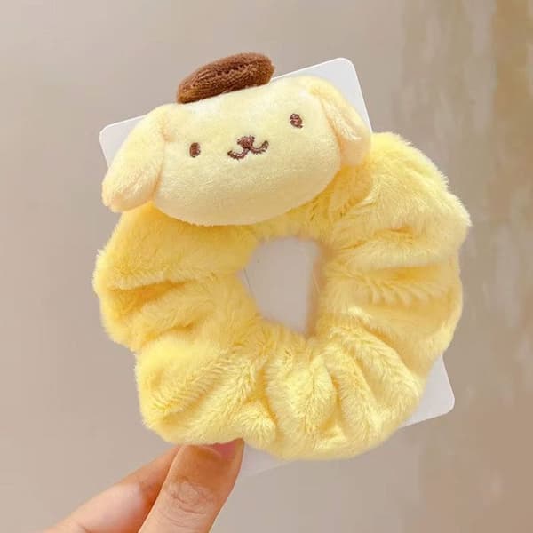 Chouchou Klassisk för Hår i Plysch Pompompurin Kawaii Gul Gul