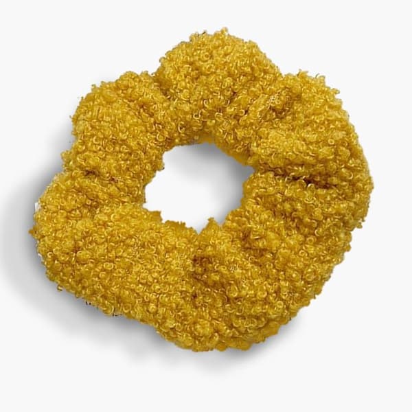 Chouchou i mjuk och chic chenille för hår, gul