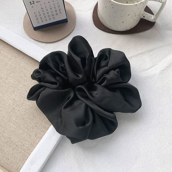 Chouchou Klassisk för Hår i Enfärgad Minimalistisk Svart
