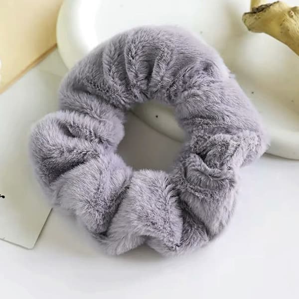 Chouchou Minky Fluffy Delikat Grå Grå för Hår