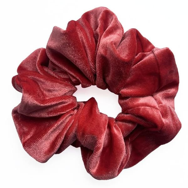 Chouchou Maxi för Hår i Enfärgad Velvet Casual Röd Röd
