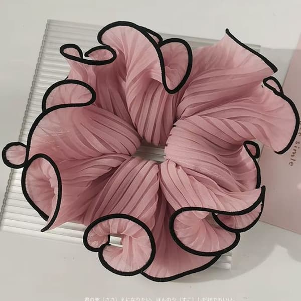 Chouchou Froufrou Maxi för Hår i Mjukt Rosa Viskosmaterial
