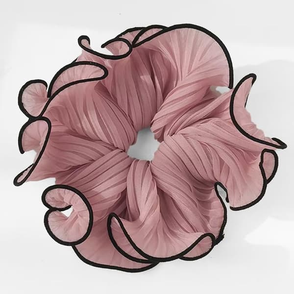Chouchou Froufrou Maxi för Hår i Mjukt Rosa Viskosmaterial