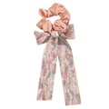 Miniatyrbild 1 av 3: Chouchou Foulard Lång för Hår i Satin med Tryckt Ren Rosa Knut