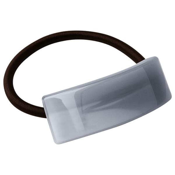 Elastisk casual för hår med mjuk böjd manschett, diskret grå pärlemor.