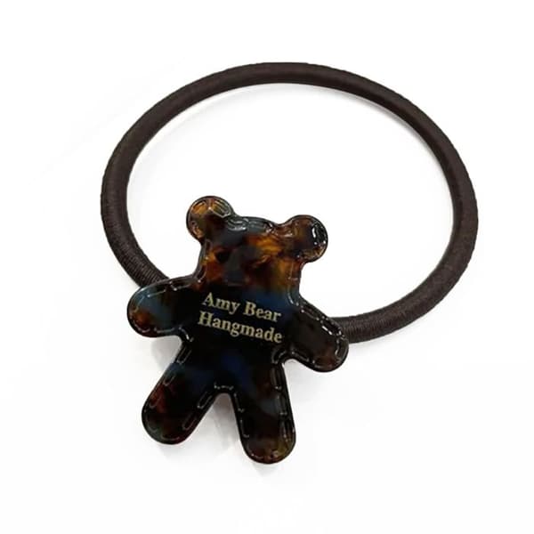 Söt Teddy Örhänge för Hår i Regnbågsfärg, Brunt, Mörkbrun