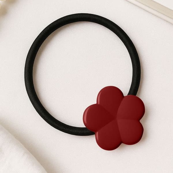 Lila Minimalistisk Akrylblomma Hårsnodd