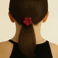 Miniatyrbild 2 av 3: Lila Minimalistisk Akrylblomma Hårsnodd