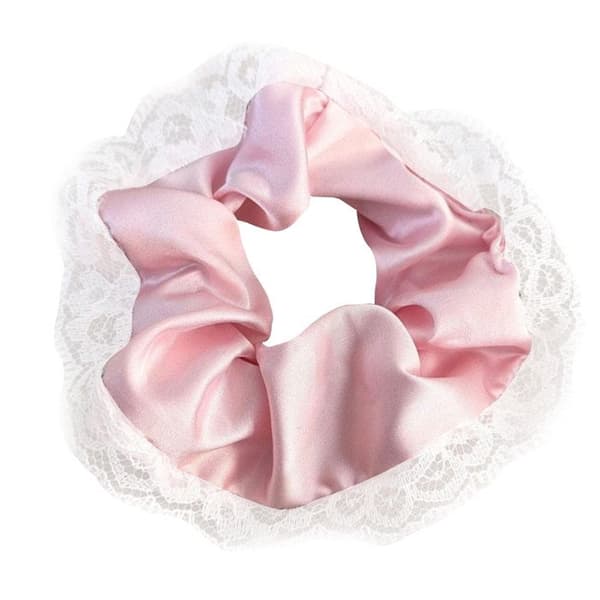 Chic Klassisk Satin Hårband med Läckert Rosa Spets