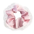 Miniatyrbild 2 av 3: Chic Klassisk Satin Hårband med Läckert Rosa Spets
