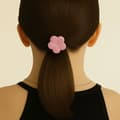 Miniatyrbild 2 av 3: "Minimalistisk Rosa Akrylsnodd för Hår med Körsbärsblomma"