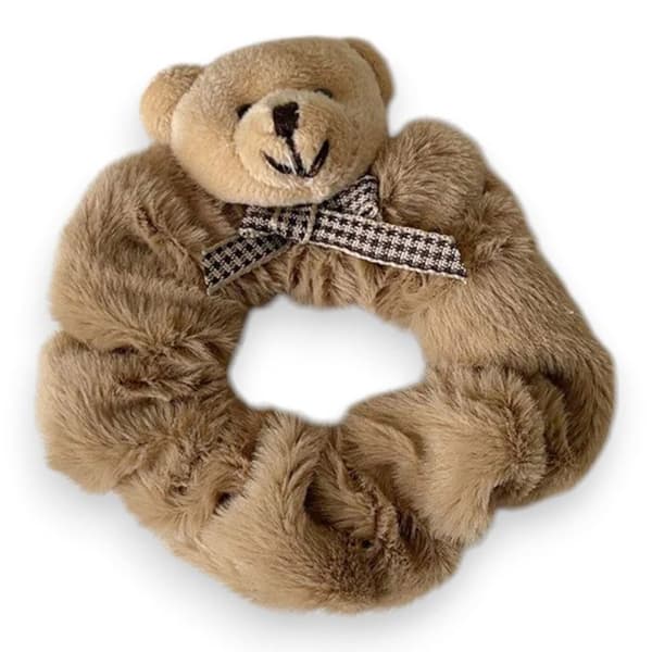 Chouchou Klassisk för Hår i Plush Söt Brun Björn Brun