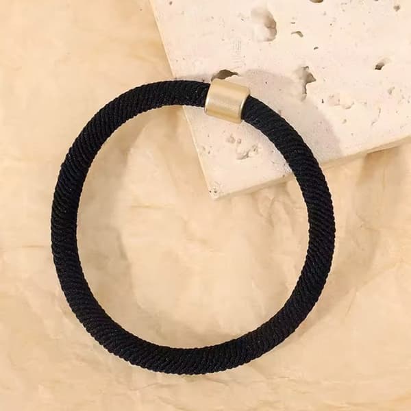 Torrhålsband för Hår med Minimalistisk Guldände Svart