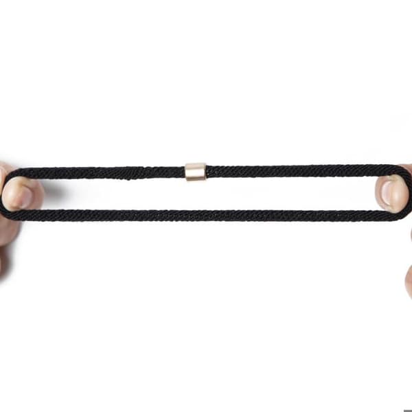Torrhålsband för Hår med Minimalistisk Guldände Svart