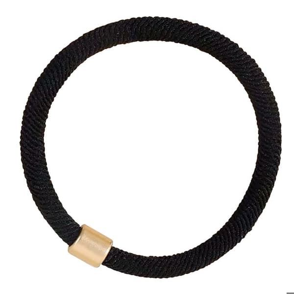 Torrhålsband för Hår med Minimalistisk Guldände Svart