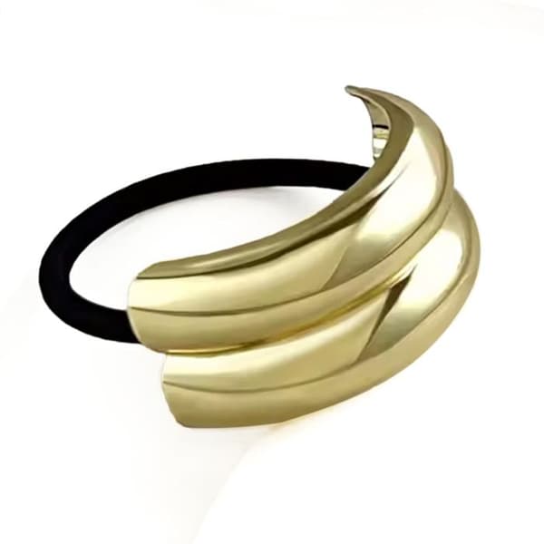 Elastisk Fantasi för Hår Design Dubbel C Glamour Guld